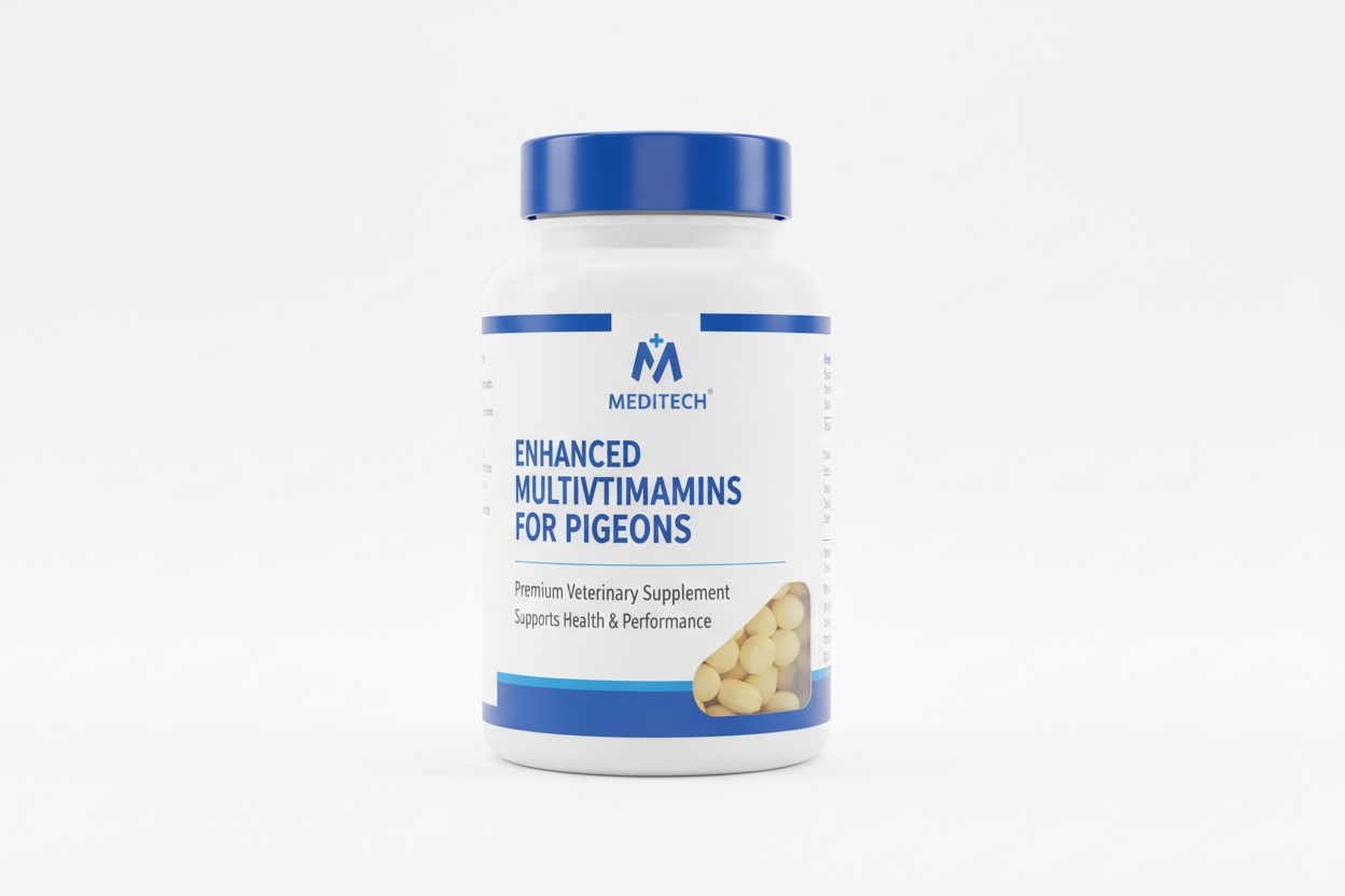 enhanced multivitamins for pigeons using meditech as a brand