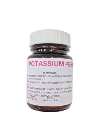 Potassium Permanganate 25G  BATCH NO: 126814 EXP: 12/28