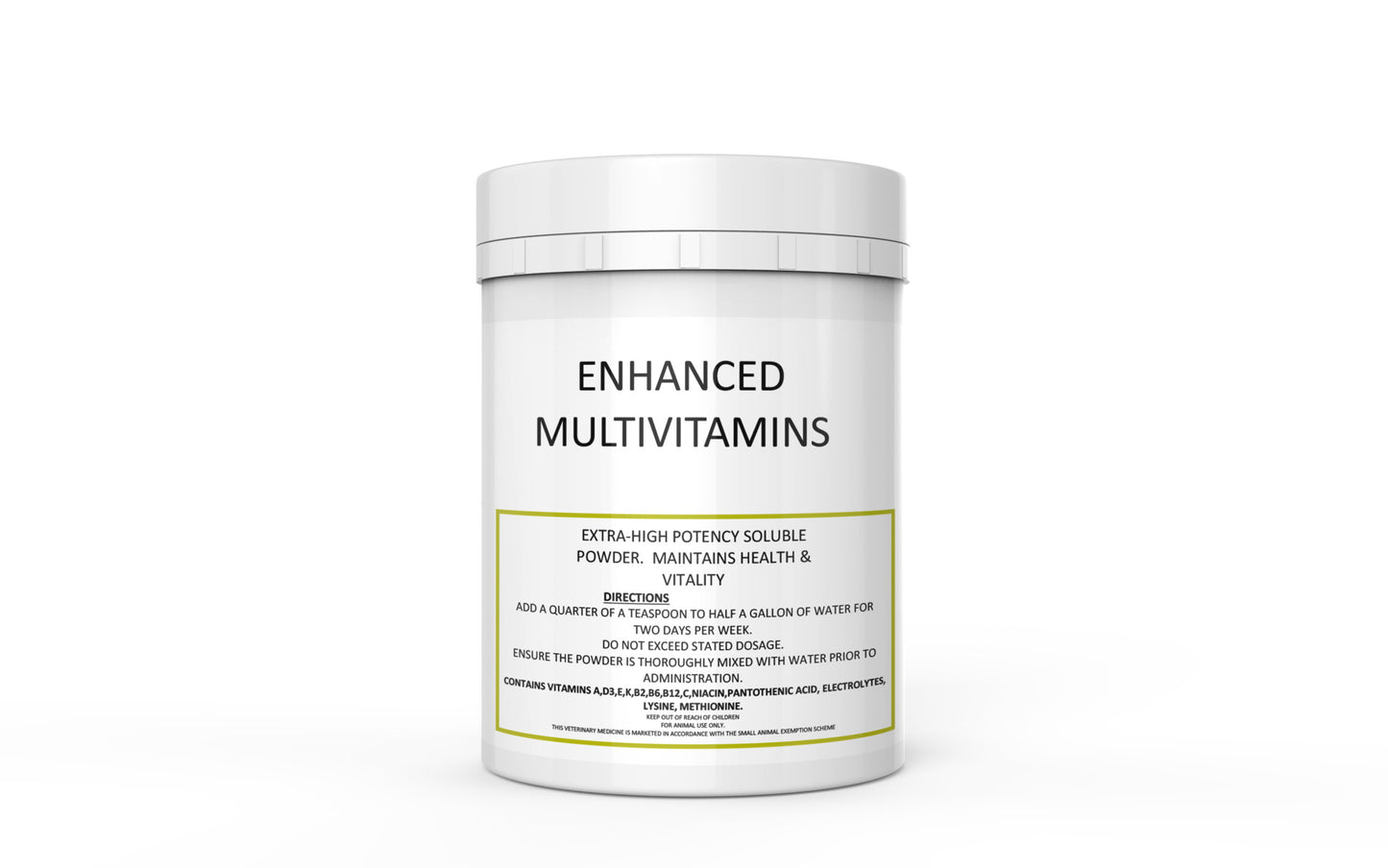 Enhanced Multivitamins 150g  BATCH NO: 10280 EXP: 05/26
